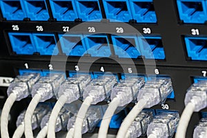 UTP - RJ45 cables connector panel