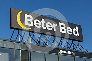 Beter Bed shop sign, a store to buy bedroom furniture, mattresses and related products.