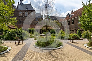 Pandhof Sinte Marie, the inner city garden with cloister belonged to the medieval Maria Church. photo