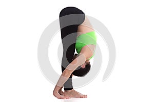 Uttanasana, intense stretch yoga pose photo