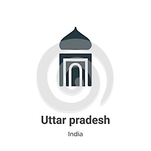 Uttar pradesh vector icon on white background. Flat vector uttar pradesh icon symbol sign from modern india collection for mobile
