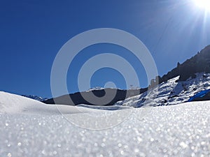 Uttarakhand Auli tapovan snow hill Chamoli photo