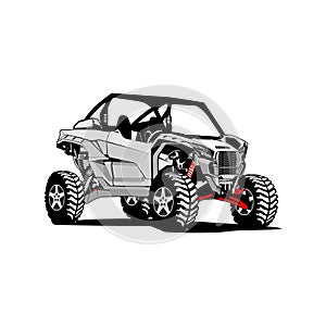 Utv custom race illustration vector