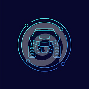 UTV icon in linear design