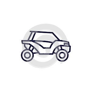 UTV line icon, Side-by-side vehicle vector
