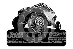 utv logo design icon vector