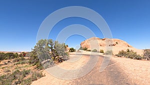 UTV off road recreation steep rock trail Moab Utah POV 4K