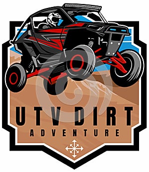 UTV offroading social club logo design vector