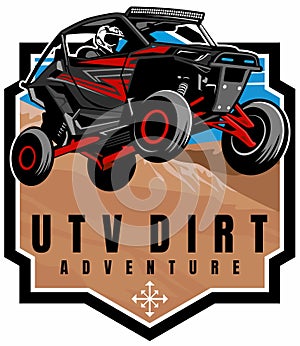 UTV offroading social club logo design vector photo