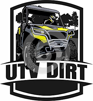 UTV offroading social club logo design vector photo