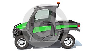 UTV Utility Vehicle 3D rendering on white background