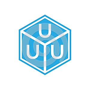 UUU letter logo design on black background. UUU creative initials letter logo concept. UUU letter design