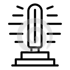 Uv glow light icon, outline style photo