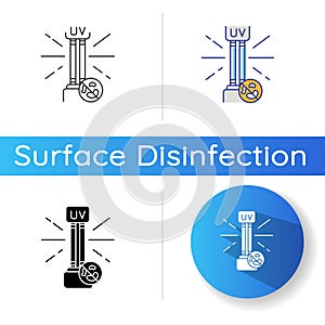 UV light disinfection icon