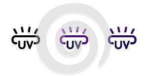 UV light icon , Vector illustration