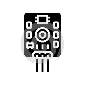 uv light sensor module glyph icon vector illustration photo
