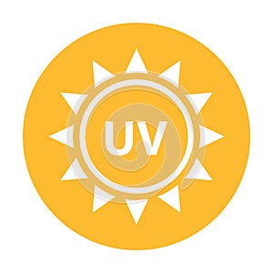 UV radiation icon vector solar ultraviolet light symbol for graphic design, logo, website, social media, mobile app, UI