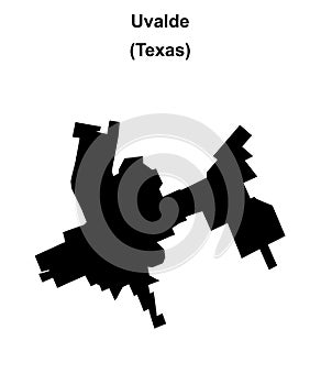 Uvalde outline map