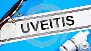 Uveitis. Text label to indicate the state of health.