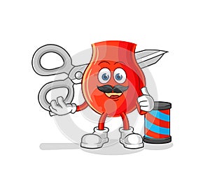 Uvula barber cartoon. cartoon mascot vector