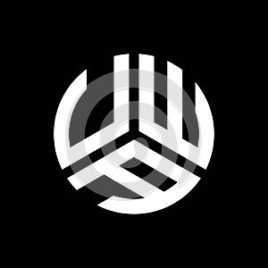 UWA letter logo design on black background. UWA creative initials letter logo concept. UWA letter design