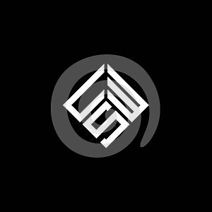 UWS letter logo design on black background. UWS creative initials letter logo concept. UWS letter design