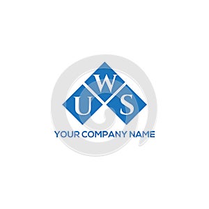 UWS letter logo design on white background. UWS creative initials letter logo concept. UWS letter design