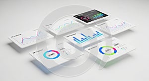 Ux analytics dashboards displaying data visualization for insights