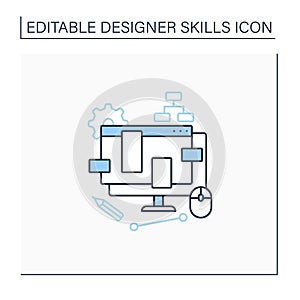 UX design line icon