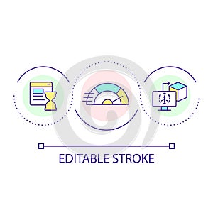 UX design process time optimization loop concept icon