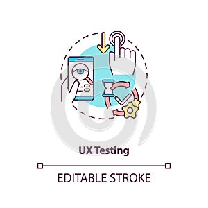 UX testing concept icon