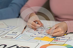 UX and UI Design Collaboration. Creative team working on wireframes and prototypes.