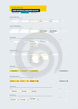 UX UI Design elements | Buttons & Input fields