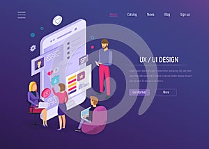 UX UI design. Interface development for mobile and desktop applications.