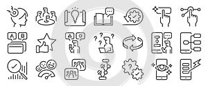 UX User experience icon set. It included contexts such as web, experiences, app, personas, properties, and more. photo