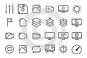 ux, user experience - vector icons set