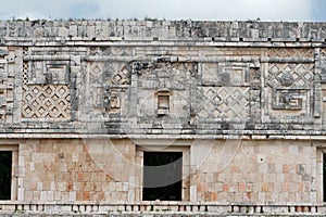 Uxmal Carved Wall Yucatan Mexico photo