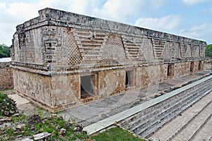 Uxmal Construction Facade Yucatan Mexico
