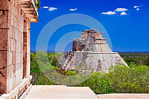 Uxmal, Mexico - Magician Pyramid, Maya civilization in Yucatan