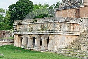 Uxmal Temple Facade Yucatan Mexico