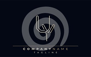 UY Abstract Line Style Logo photo