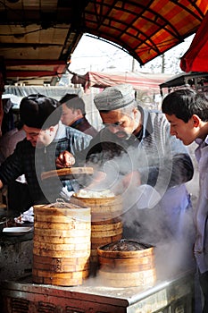 Uyghur Men at work Kashgar
