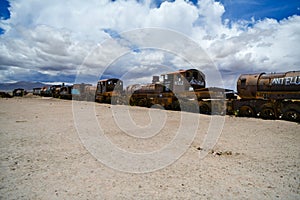 Uyuni, Bolivia- cemetery of old locomotives