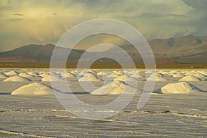 Uyuni salt lake surface