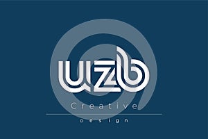 UZB Creative Unique Modern Letter Logo Design