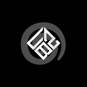 UZB letter logo design on WHITE background. UZB creative initials letter logo concept.