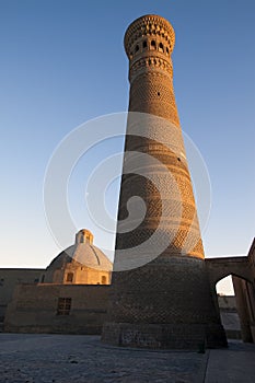 Uzbekistan, city of Bukhara, view of the entrance of the Poi Kalyan Mosque