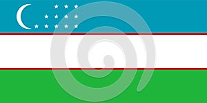 Uzbekistan flag standard size in asia
