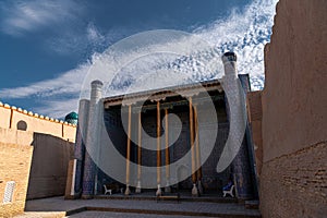 Uzbekistan, historical city of Khiva, the courtyard of the Tach Khaouli Palace