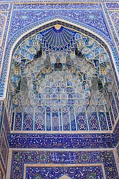 Uzbekistan Samarkand Gur-e Amir mausoleum decor